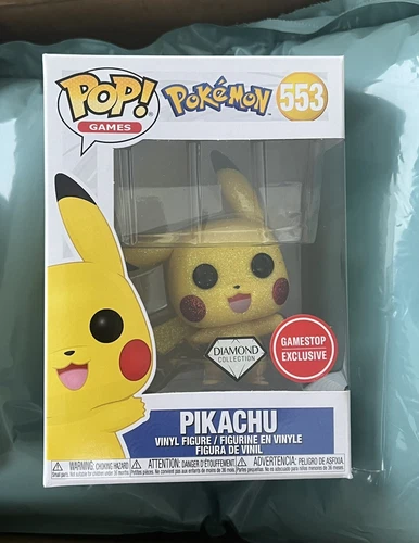 FUNKO POP POKEMON PIKACHU #553 Diamond Collection GAMESTOP EXCLUSIVE