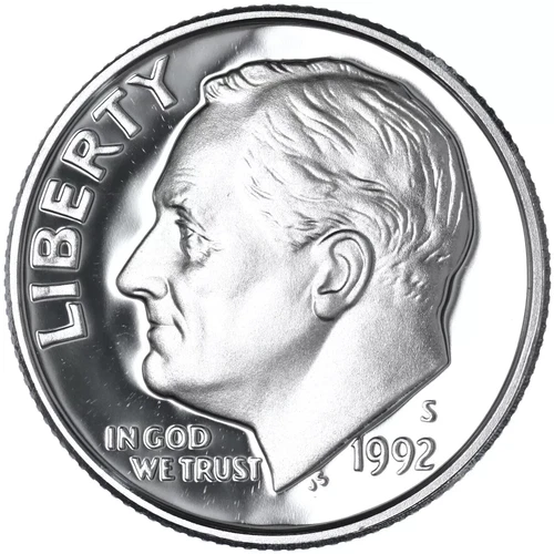 1992 S Proof Silver Roosevelt Dime From Proof Set