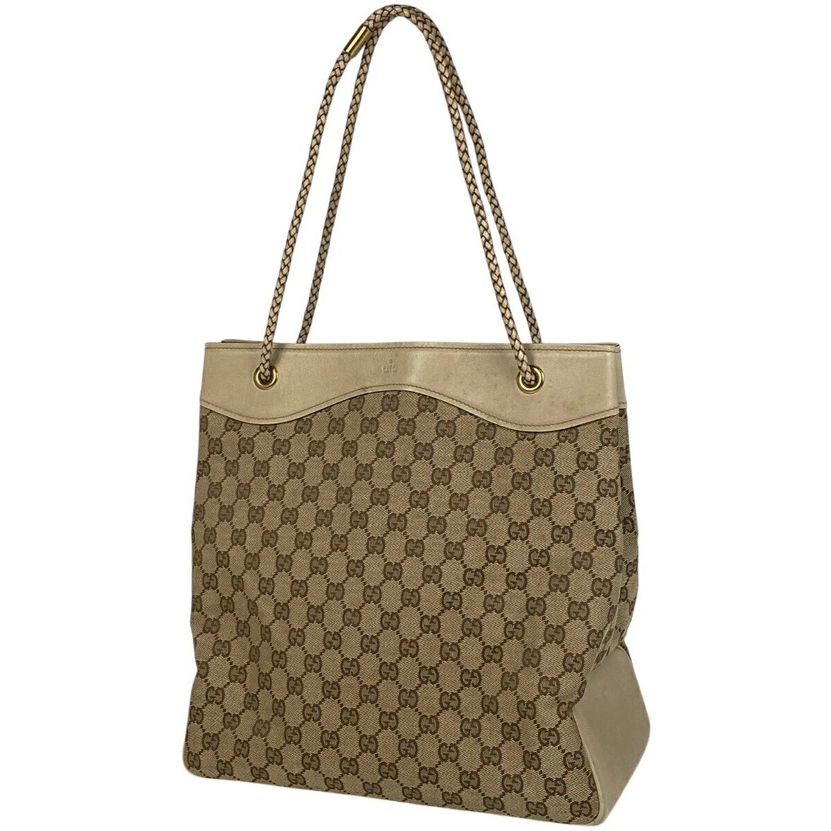 Sac fourre tout motif GUCCI GG bandoulière toile beige 109141 femme 