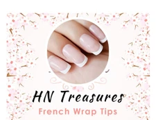 HN TREASURES French Wrap Tips – White THICK/THIN French Style Individual Sizes
