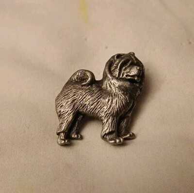 Chow Dog Pin Lapel Pin Brooch Tie Tack GG Harris Fine Pewter Dog