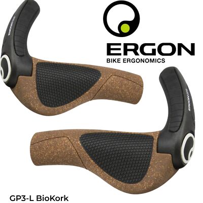 Ergon GP3-L BioKork City Tour Ebike Ergo komfort Fahrrad Griffe Hrnchen |  eBay