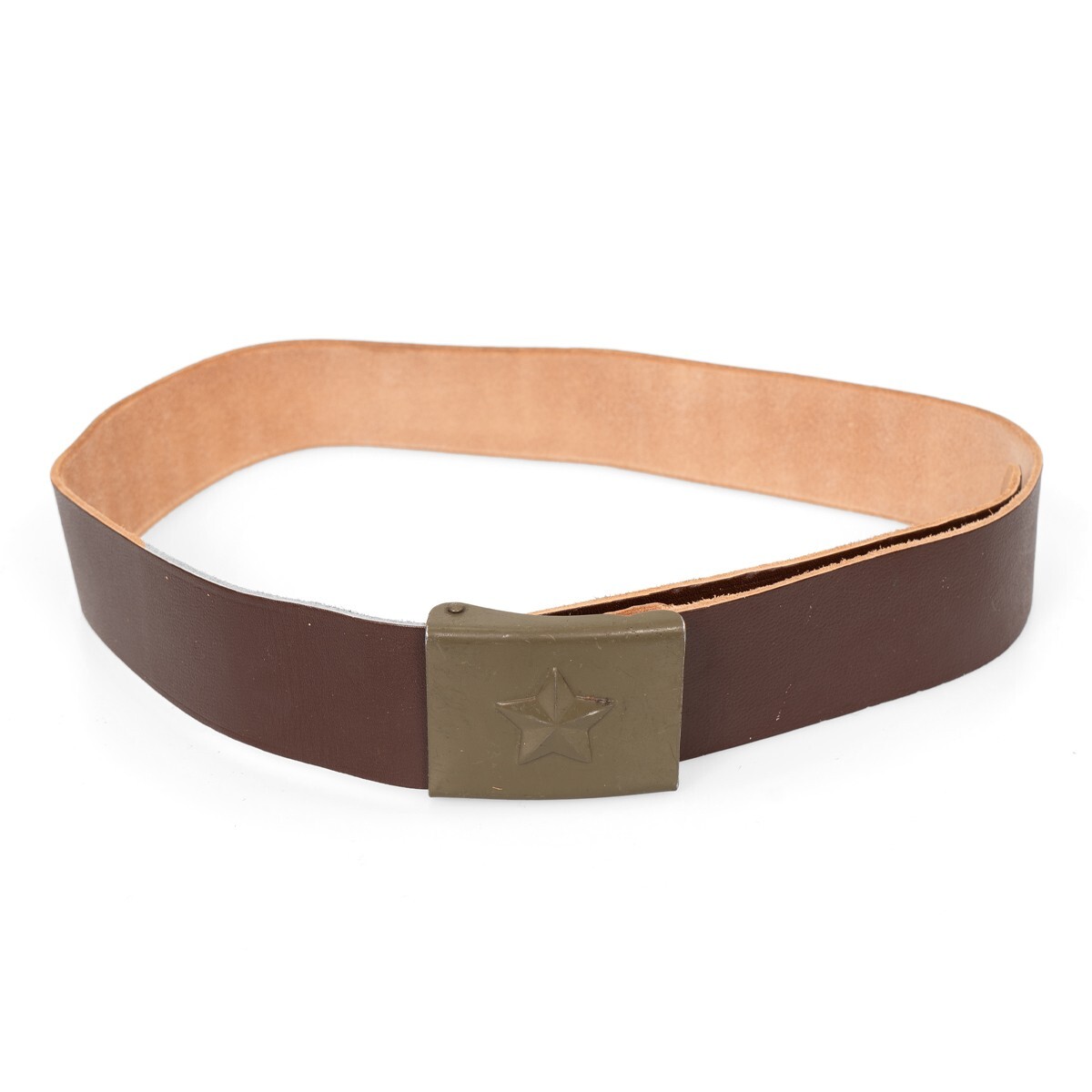 Original Czech Army Leather Belt- Genuine Military Surplus-Cold