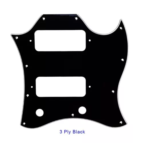 Guitar Parts For US Gibson Standard SG P90 Pickups Guitar Pickguards, 5Ply Black