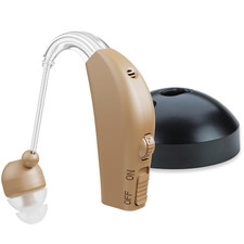 Rechargeable Ear Hearing Amplifier - Sound Amplifier with Rapid Charger - Skin
