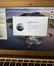 Macbook Air A1465 11 in, Mid 2013, 1.3 GHz Intel Core i5, 4GB Ram, Catalina OS