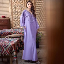 Islamic Women Muslim Abaya Maxi Dress Long Robes Moroccan Kaftan Ramadan Dresses