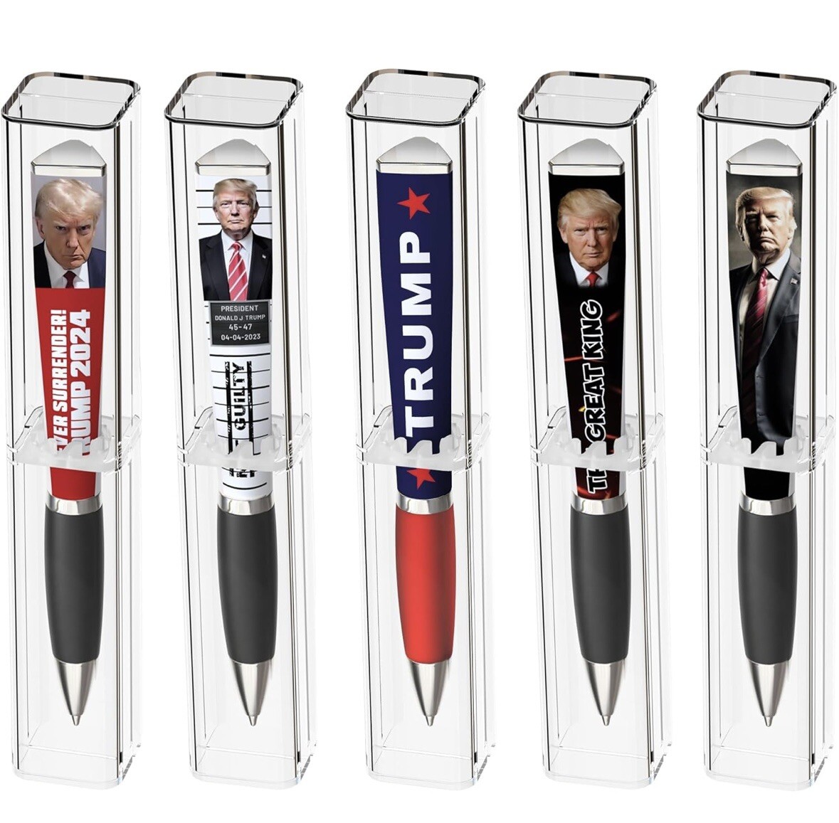 Trump 2024 Ballpoint Pens (5) - MAGA Collectors Set, Gift for Men & Women