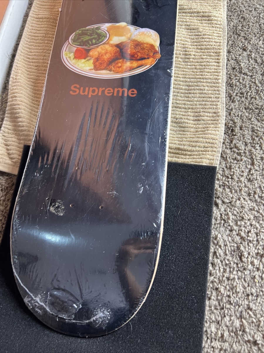 SUPREME CHICKEN DINNER SKATEBOARD DECK BLACK SS18 8.25 “ Brand New