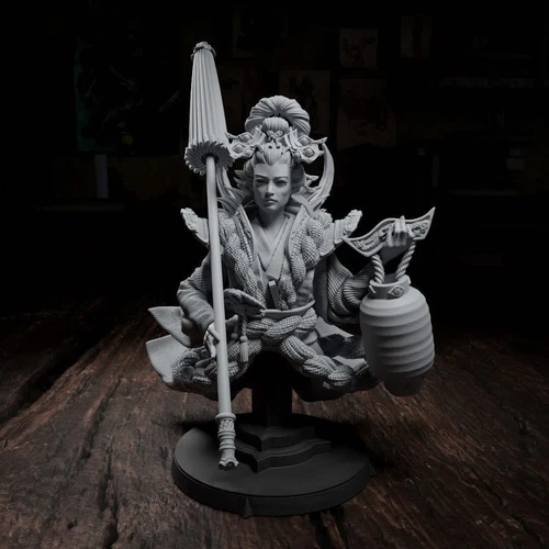 Yuna Muto | Geisha | Figur | 3D Druck | STL Datei | NSFW | Pin-Up | Büste