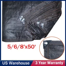 5' 6' 8'x50' Fence Windscreen Privacy Screen Shade Cover Fabric Mesh Garden Tarp