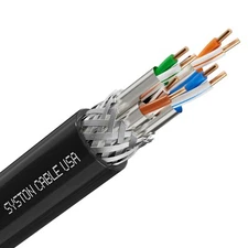 Syston Cat 8 Ethernet Bulk Cable 2000MHz 40GB S/FTP 22 AWG CMR - 250/500/1000ft