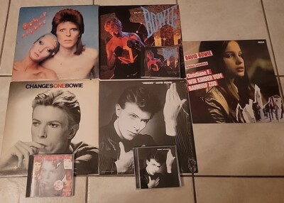 David Bowie Vinyl Lot Of 5 Lp's, Heroes, Changes, Pinups, Christiane F & 3 CD'S 