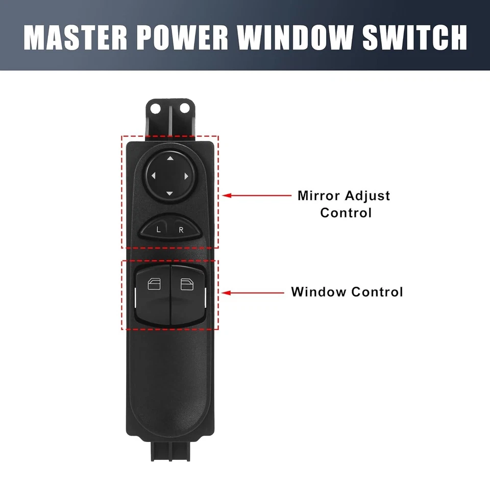 For Mercedes Benz Sprinter 2500 3500 Driver Side Master Window Control Switch - Image 3 of 4