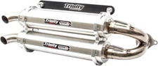 Trinity Racing STAGE 5 Dual Slip-On Exhaust ALUM RZR XP Turbo EPS 2016 TR-4152S