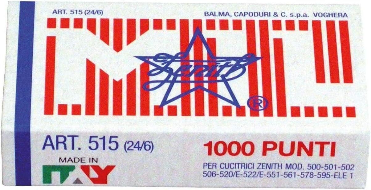 Punti Metalici Zenith MIL art. 515/10  24/10 CONF 1000 PUNTI