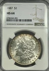 1887 Silver Morgan Dollar NGC MS64 #260