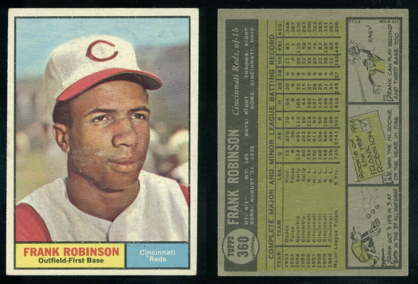 69628) 1961 Topps 360 Frank Robinson Reds-EX | eBay