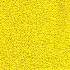 Miyuki Seed Beads 11/0 Opaque Yellow 11-404 Glass 23g Tube Size 11