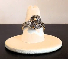 Knot shaped Ring with crystal Stones size 7.5