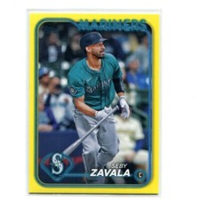 2024 Topps Update Series Baseball Seby Zavala US180 Yellow Seattle Mariners