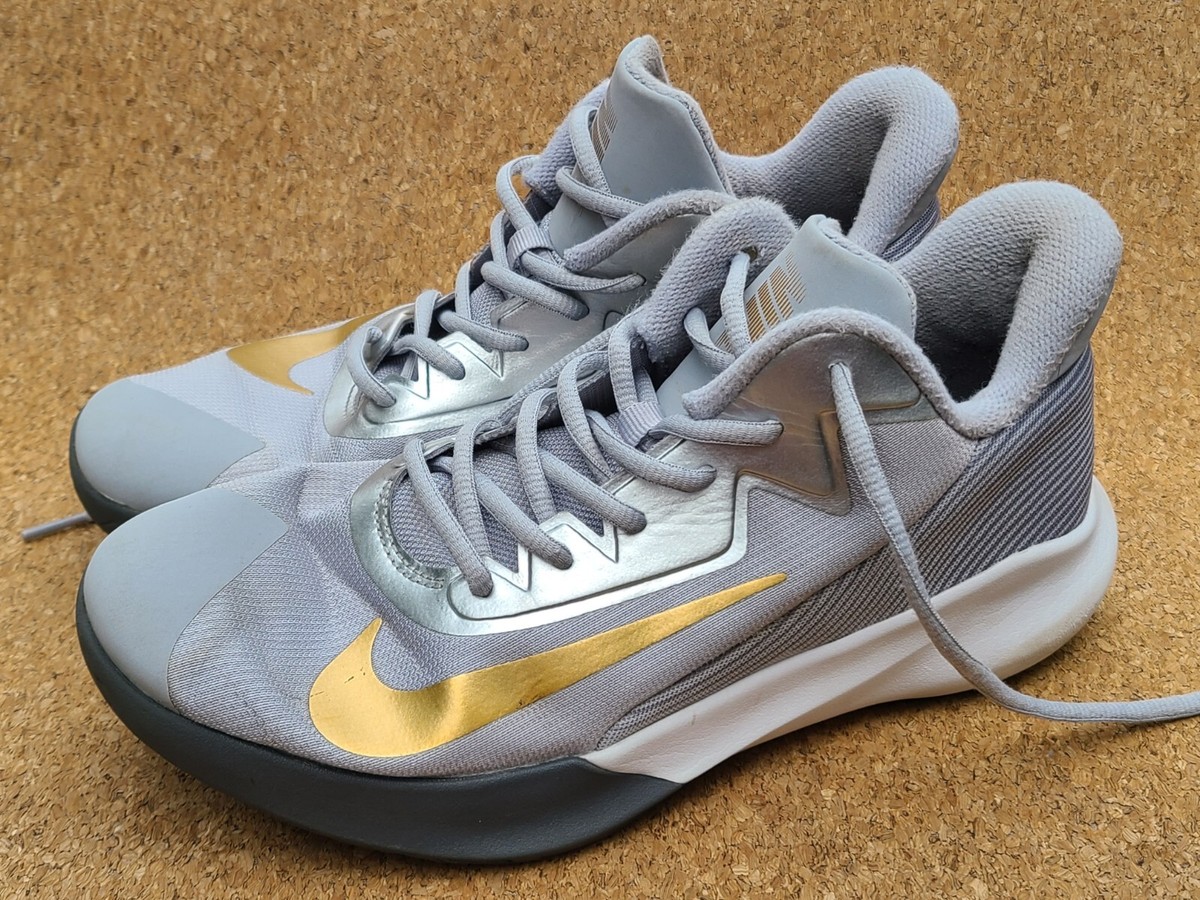 Men's Size 8 Nike Precision IV Wolf Grey/Metallic Gold CK1069-007