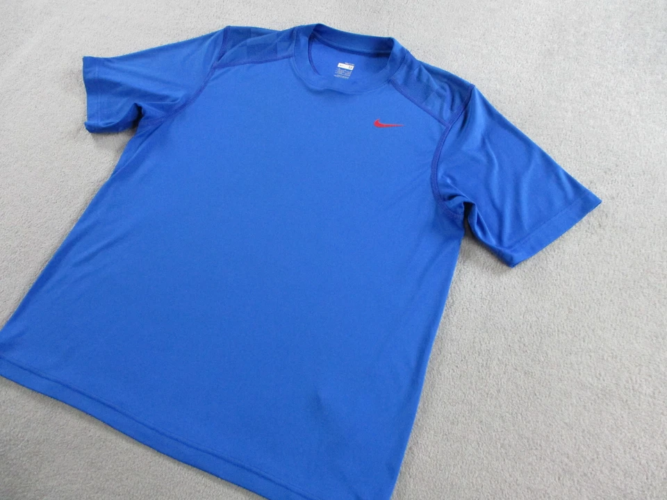 Camisa Nike Para Hombres Para Hombres Azul Mediana John McEnroe Tenis Checkmate Cuadros Cuello Redondo Foto 2 de 4