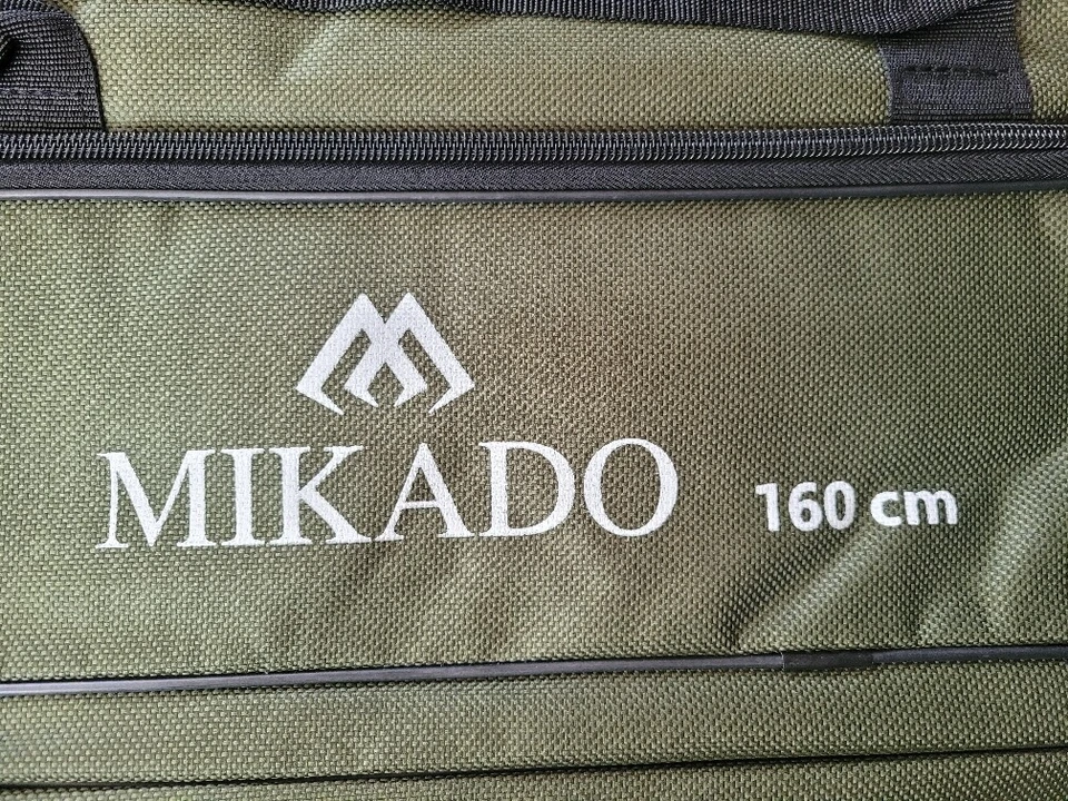 Mikado Rutentasche grün 160 cm 3 Fächer + 2 Außentaschen Angeltasche 