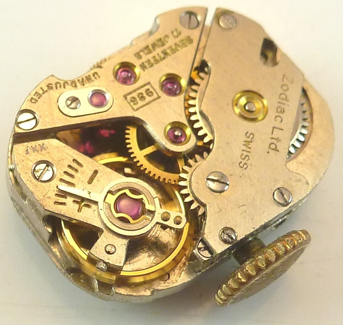 Mouvement Mécanique Vintage Zodiac 986 - Pour Montre-bracelet - Pour Pièces/réparation