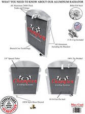 Queen Champion 3 Row All Aluminum Radiator For 1940 Chevrolet Kf L6 Engine