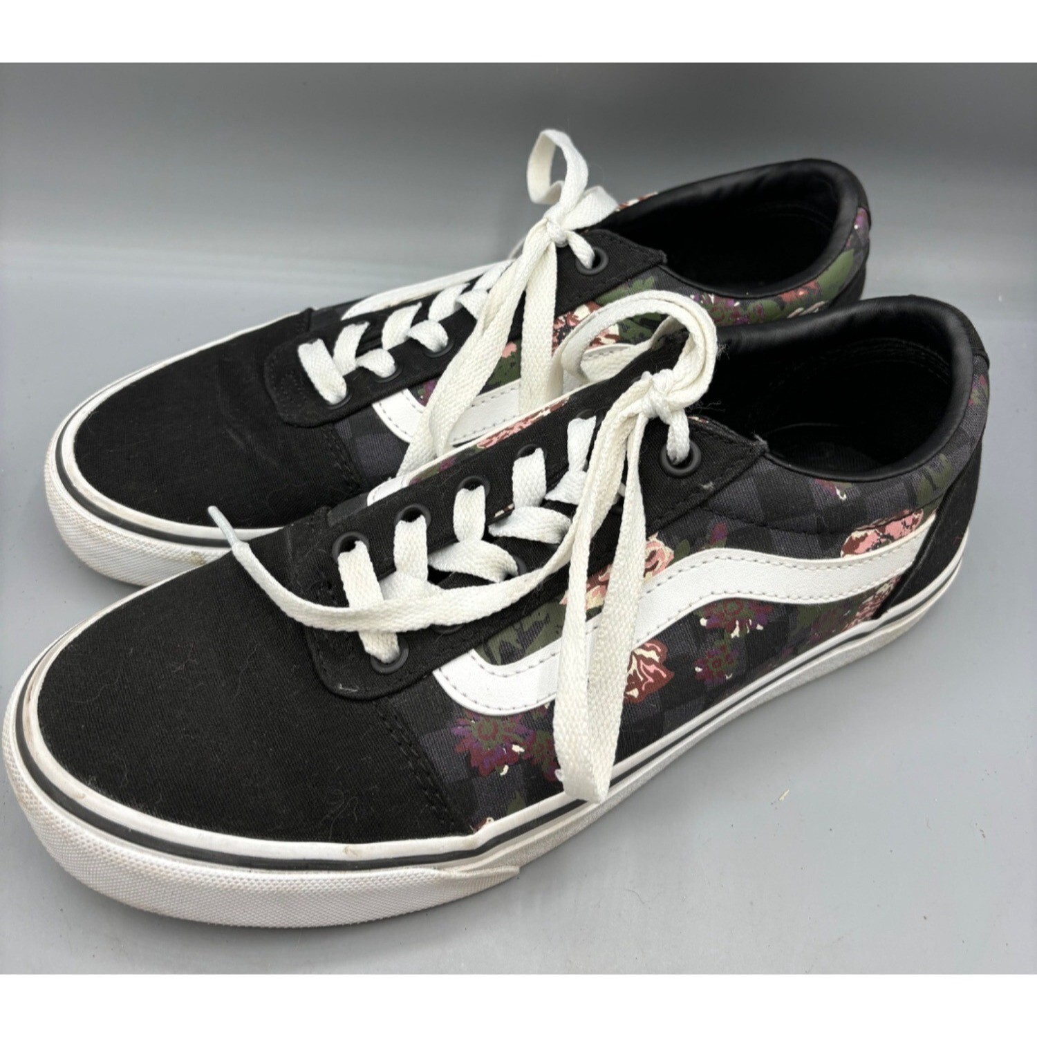 Vans Womens Ward Floral Old Skool Canvas Sneakers Size Skater