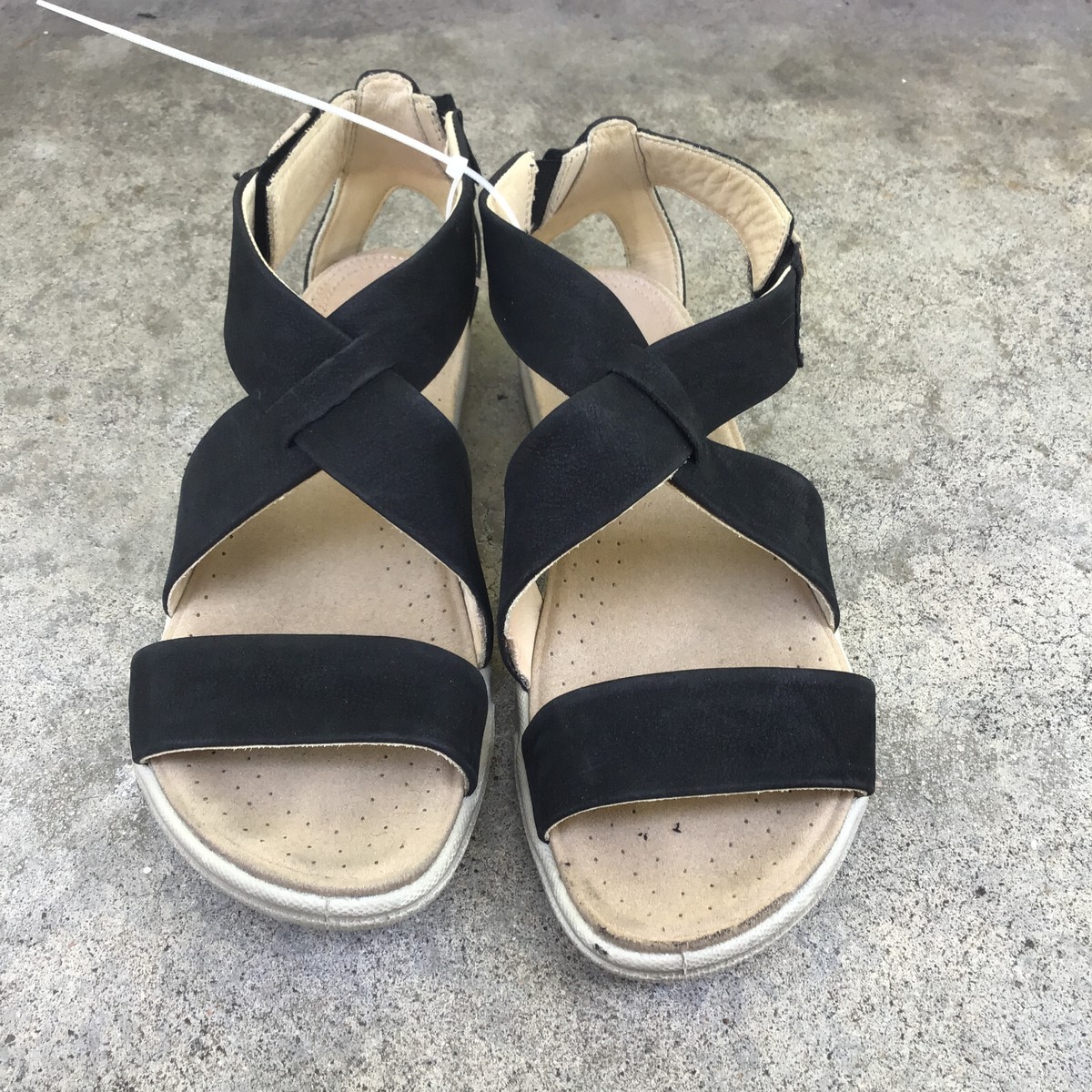 ECCO Damara Strap Sandals Black Women SIze 5-5.5 (36 EU) | eBay
