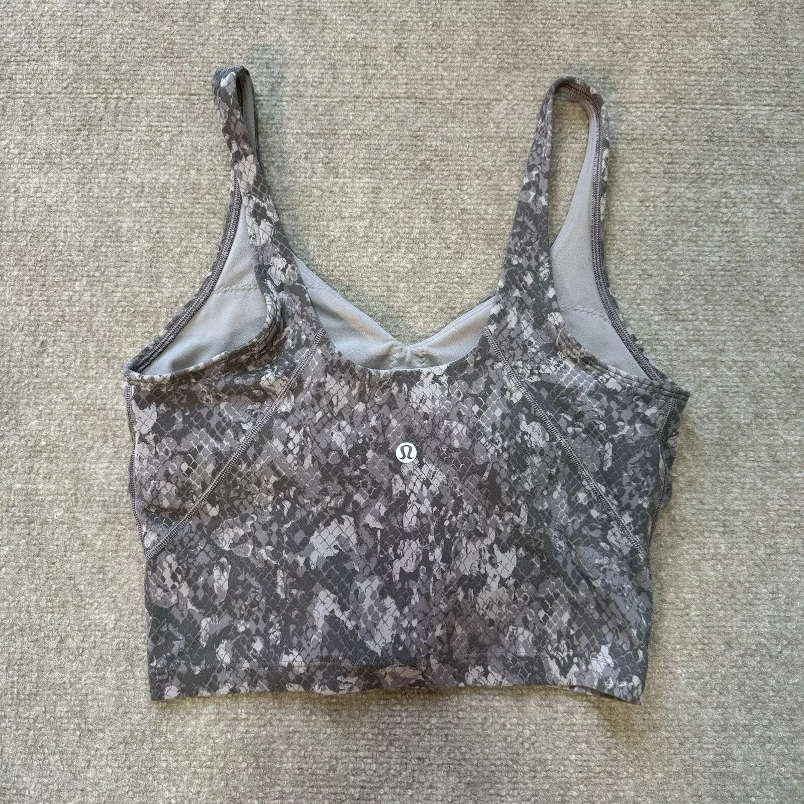 lululemon align hideaway camo lunar rock multi no bra insert tank-top