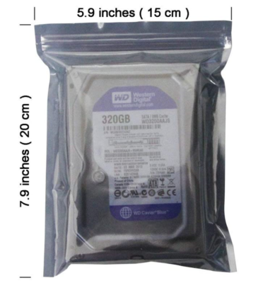 #ad 15X20cm 5.9X7.9inches Anti Static ESD Shielding Silver Zip Lock Reclosable Bags $3.99