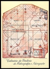 Brazil 1976 MNH MS, Hydrography & Navigation Oceanography Water Resources Maps
