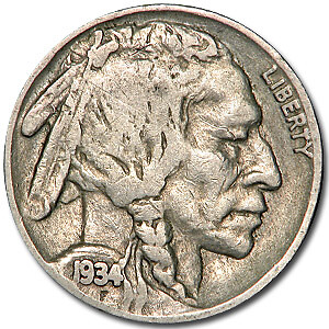 1934 Buffalo Nickel Good+ - Bild 1 von 2