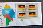 EAST GERMANY FLAG mi4 corner block U.N. OFFICIAL GENEVA FLAG  CACHET 1988 FDC