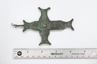 Very big Roman Byzantine Cross 4 inch tall Large Cross Sterling Silver and 18k — photo 3