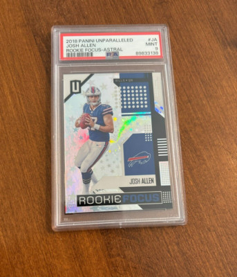 Josh Allen 2018 Unparalleled Rookie Focus Astral JA Wyoming Bills /200 RC PSA 9