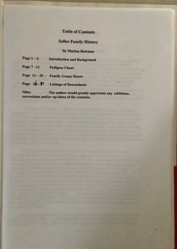 Sallee Family History - From France to Central Kentucky
