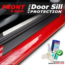 Ford Galaxy 2015+ 4PC Black Carbon Vinyl Door Sill Protectors + KIT!