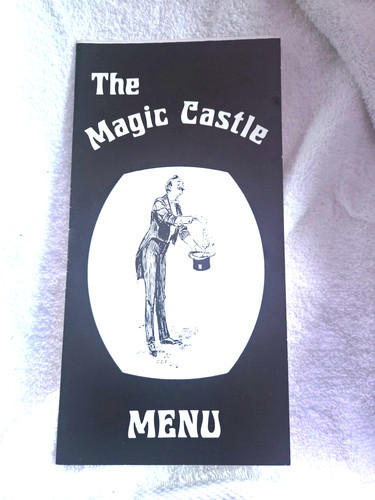 The Magic Castle Hollywood Vintage Dinner Menu