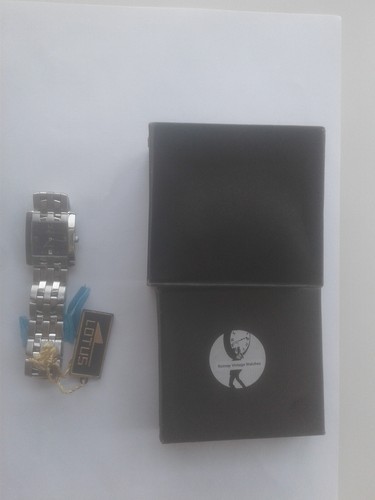Lotus 15092/5 SQUARED STEEL VINTAGE COLLECTION WATCH NOS MONTRE COLLECTORS UHR - Imagen 12 de 12
