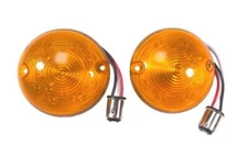 57 Chevy Amber LED Parking Light Lenses Pair 1957 Chevrolet New