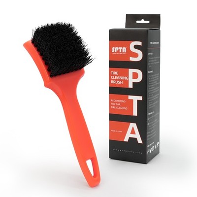 SPTA 1Pc Car Wheel Tire Rim Scrub Brush Black Bristles for Car Detailing