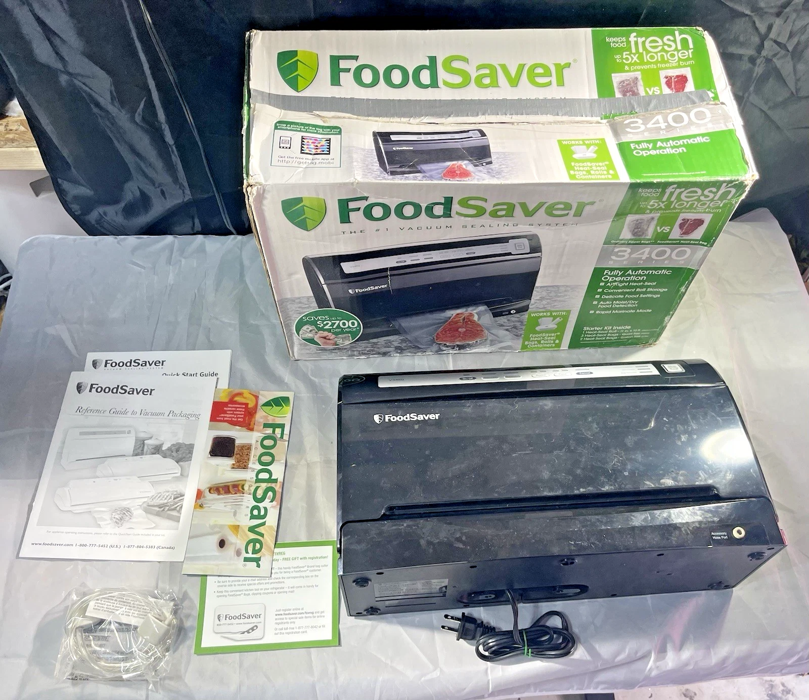 Foodsaver Automatic Vacuum Food Sealing System Model V3460 + vacuum tube