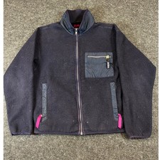VTG 90s Patagonia Synchilla Fleece Jacket Size 10 Purple Full Zip Hiking Outdoor