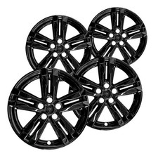 Set Of 4 Gloss Black 18 Impostor Wheel Skins For 20-22 Ford Explorer Rim Covers Set Of 4 Gloss Black 18 Impostor Wheel Skins For 20-22 Ford Explorer Rim Covers
