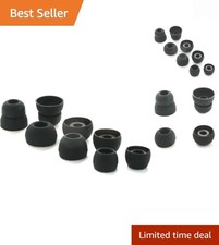 4 Pairs Replacement Eartips for Powerbeats 2  Pro 2 - Black Silicone