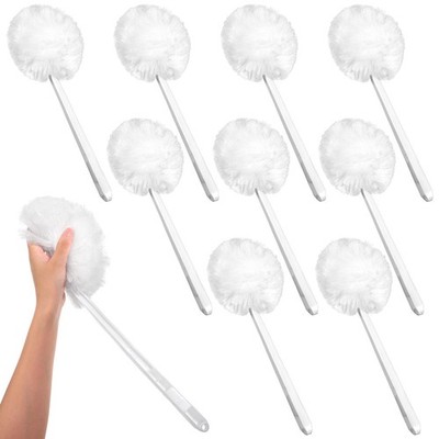 12 Pcs Toilet Bowl Brushes Soft Swab Polyester Head 15 Inch White Reusable Lo...